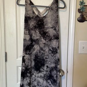 Black & Gray TieDye Dress